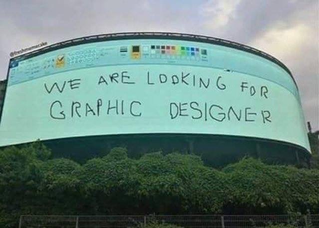 plus_tonik's tweet photo. We know #recruitment can be difficult, but you have to commend honesty! 

#GraphicDesigner #MSPaint #RIPMSPaint https://t.co/dsoRerI81v