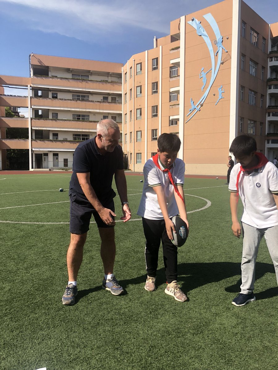 Getting some lessons from these 13 year old kids in Shanghai today on how to kick a footy. They put me to shame. #AFL #aflchina #portadelaide