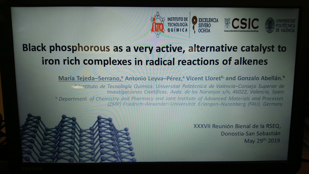 Working on my contribution to #bienalRSEQ2019 <a href="/AntonioLeyvaPr1/">Antonio Leyva Pérez</a> <a href="/Gonzalo_Abellan/">Gonzalo Abellán Sáez</a> <a href="/lloret_vicent/">Vicent Lloret</a> <a href="/RSEQUIMICA/">RSEQ</a>