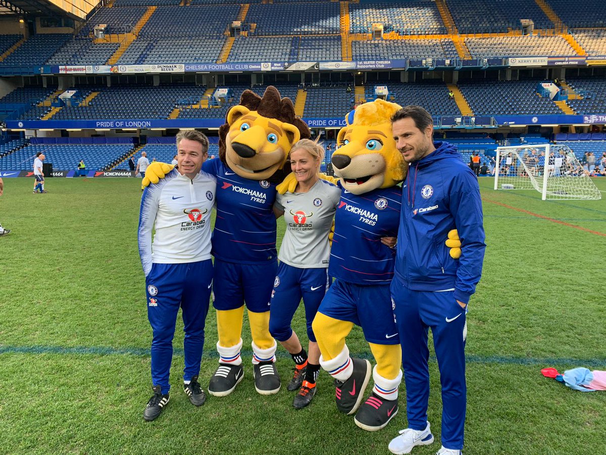Thanks to not one, not two, but THREE <a href="/ChelseaFC/">Chelsea FC</a> Legends for assisting on one of our recent events at Stamford Bridge. We salute you <a href="/graemelesaux14/">Graeme Le Saux</a> , <a href="/Capitancarloc/">The Sandbox</a> and <a href="/chapmans17/">katie chapman</a> . Katie enjoy <a href="/socceraid/">Soccer Aid</a> on 16th June at Stamford Bridge. From what we saw you will boss the game!
