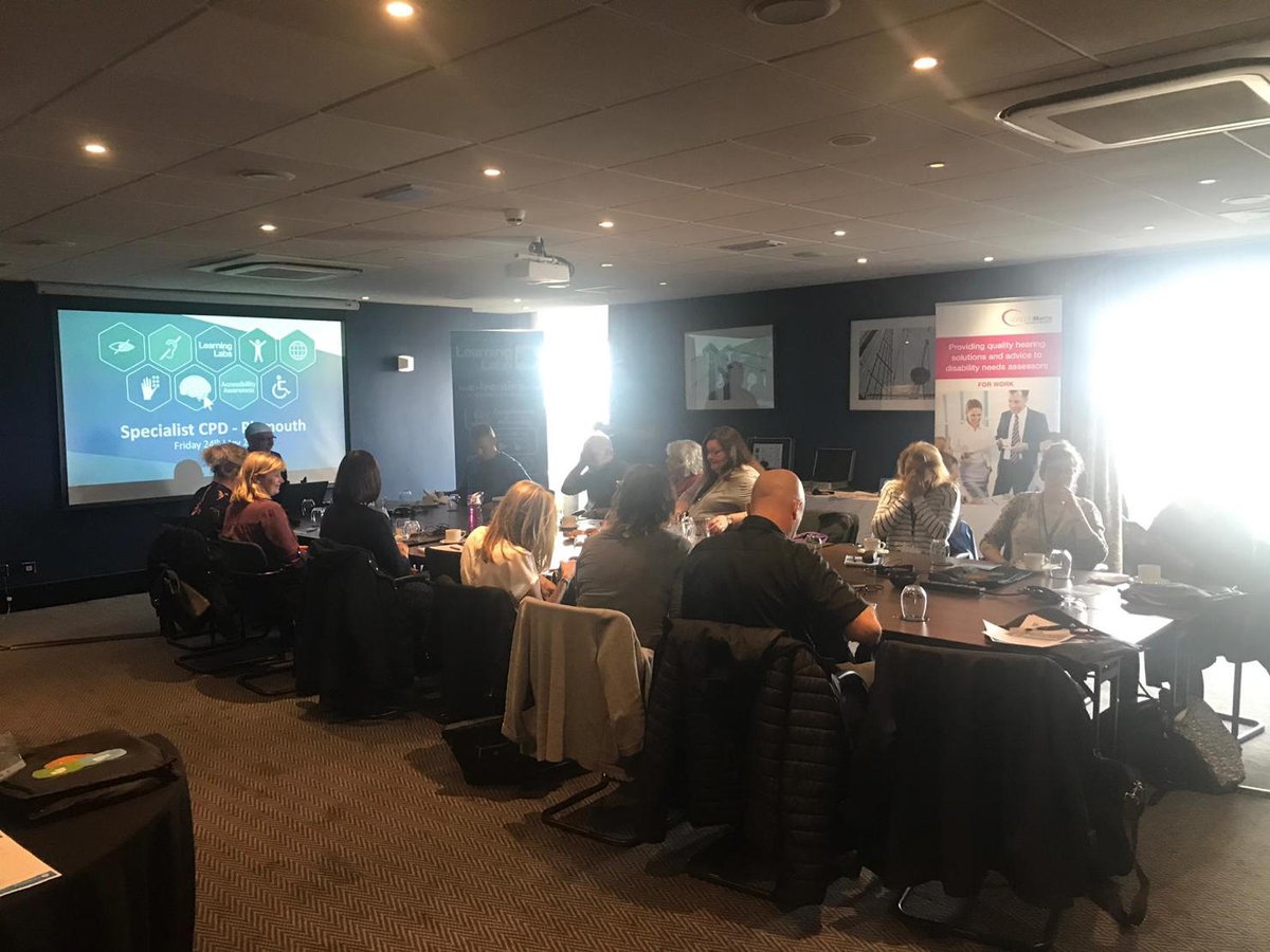 LearningLabsUK's tweet photo. We are in #Plymouth! Delivering bespoke, free #CPD training for South West #needsassessors with @GordonMorrisLtd @brain_in_hand and @VisionAid_Tech. Email emmasheakey@e-qualitylearning.com to find out about free, bespoke training for you or your team. https://t.co/nEKky0YuiF