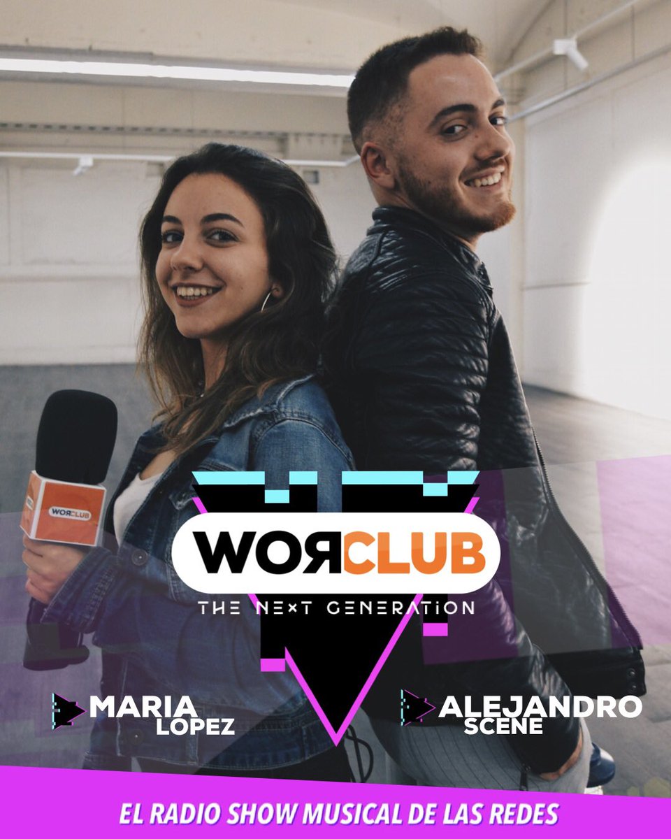 WorclubES's tweet photo. ¡Habemus foto oficial!📸
@alejandroscene y @marialopezff2 te traen cada martes el radio show musical de las redes🔥 La revolución de la radio ya ha comenzado, y tú... ¿ya formas parte de ella?🙅🏻‍♂️

🔴 MARTES de 18:00h a 19:00h EN DIRECTO en Periscope, Youtube Live y Facebook Live. https://t.co/AwloGGs4Zj