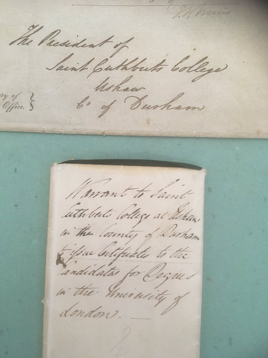 UshawLibrary's tweet photo. On 18th February 1840 this warrant, signed by Queen Victoria (at the top), gave Ushaw College permission to issue certificates to candidates for degrees at the new non-sectarian University of London. #QueenVictoria #QueenVictoria200 @ushawcollege https://t.co/ZhYJRC6QgS