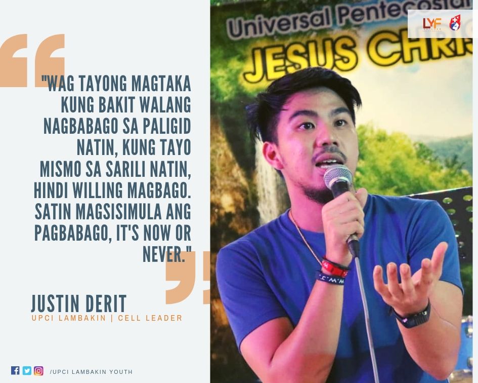 upcilambakin's tweet photo. "wag tayong magtaka kung bakit walang nagbabago sa paligid natin, kung tayo mismo sa sarili natin, hindi willing magbago. Satin magsisimula ang pagbabago, It's now or never."
- Justin Derit | UPCI Lambakin Cell Leader
#UPCILambakin #LYFBuilder #BreakingTheWrongCulture https://t.co/ehzydoTvht