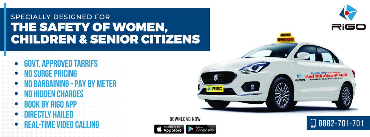 rigo_taxi's tweet photo. Say Hello to a new ride experience!

Coming soon to Delhi #SafeCitySmartCity RiGO Taxis with onboard #Smartwitness real-time video calling.

https://t.co/Fom4DX3yfj https://t.co/f7yfsPMs8q