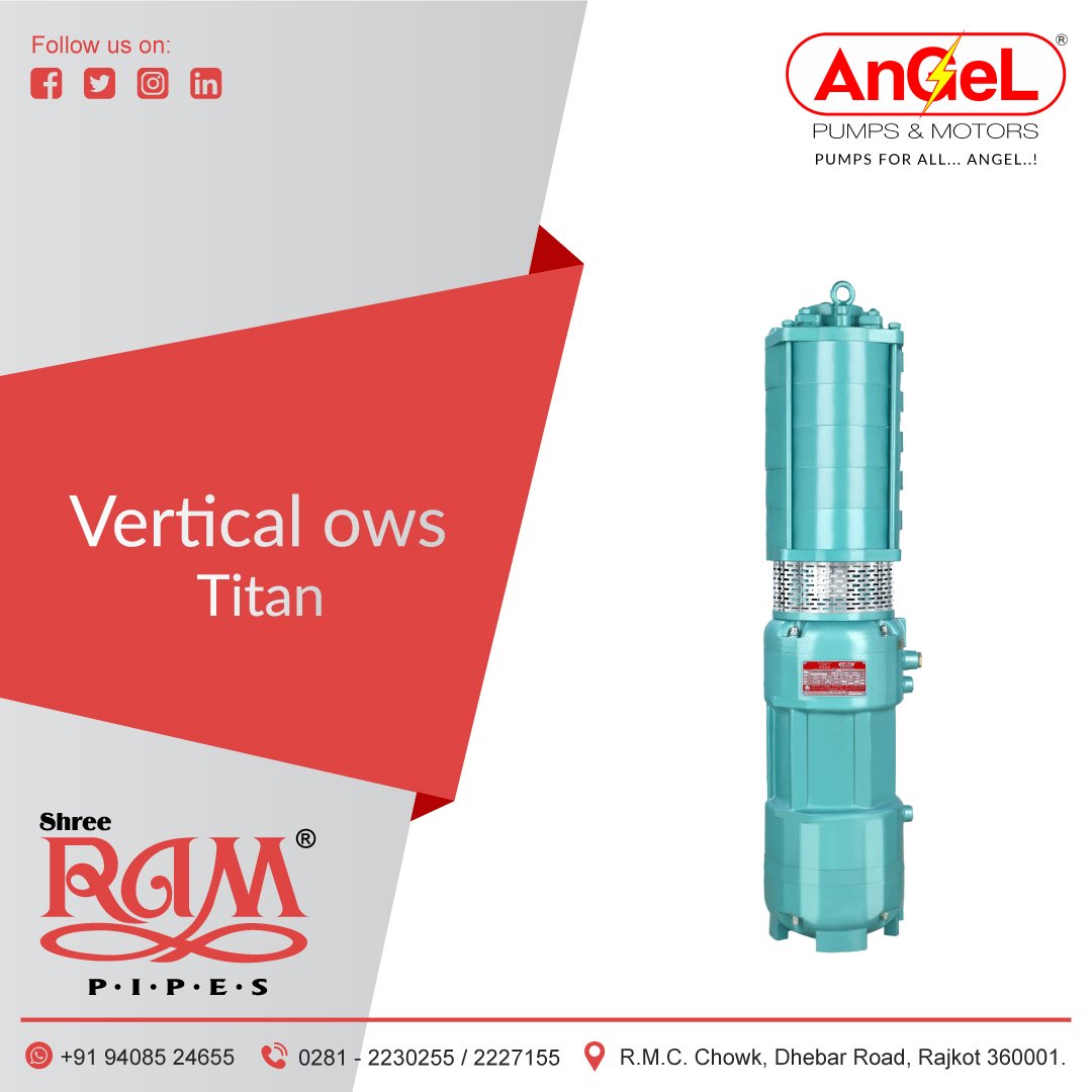 PipesShreeram's tweet photo. #verticalowstitans #Verticalinjectionpipes #angelpumps #Titananchors #Stainlesssteelpipes #verticalopenwellpump #WaterPumMotorDealers #verticalopenwellsubmersiblepump
#PumpDistributorsAngel #SubmersiblePumpDealers #rajkotpipes #Angelpumpshowroom #BorewellSubmersiblePumps https://t.co/IrNeZeTuFu