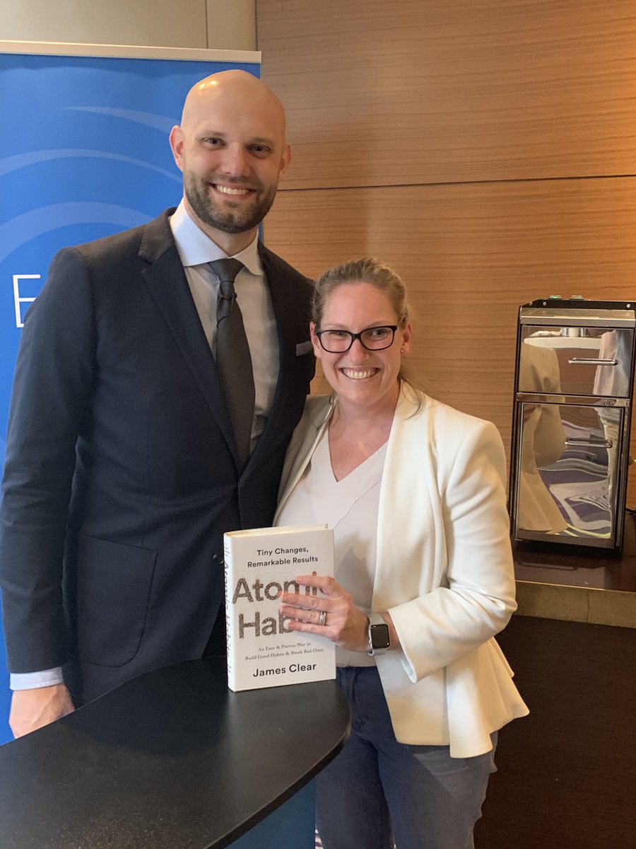 Loved meeting James Clear, best selling author of Atomic Habits!
