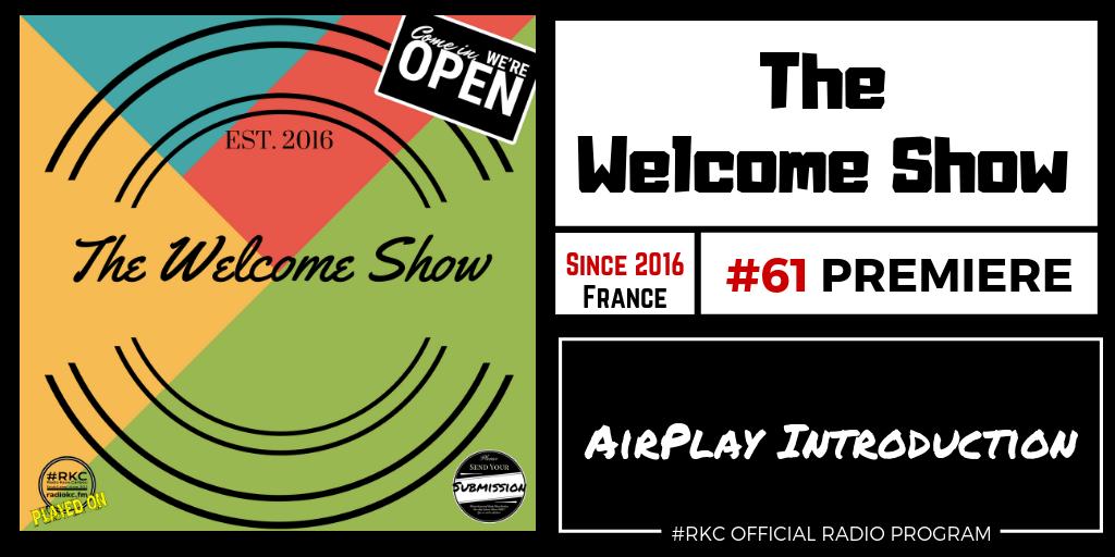 TODAY

8PM UK⚪3PM ET⚪12PM PT

#TheWelcomeShow #61 #REPLAY

AirPlay Introduction #Radio Show

🌐 fb.com/RadioKC/posts/…

📻 #RKC featuring

FOUSSEYNI | <a href="/rozallab/">Rozalla</a> x <a href="/Mr_Root/">MrRootMusic</a> | <a href="/AitoneMusic/">Aïtone</a> | Annalise | <a href="/sirisvegler/">Siri Svegler</a> | CHARLES JAMESON | @bandtelegraph

.../...