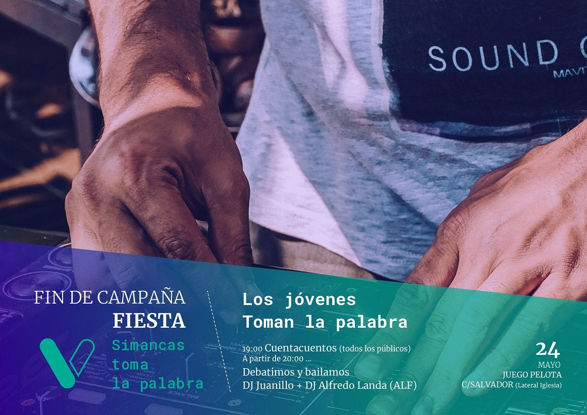 SimancasTlp's tweet photo. ¡¡Buenos días!! Hoy, último día de campaña #SimancasTLP, ¡¡queremos pasarlo contigo!!! Te esperamos a las 19H en Juego Pelota (lateral Iglesia #Simancas) para CHARLAR, DEBATIR y BAILAR 🕺🎤 #LosJóvenesTomanLaPalabra #TomaLaPalabra #VEN #Súmate https://t.co/HD01DSKvFA