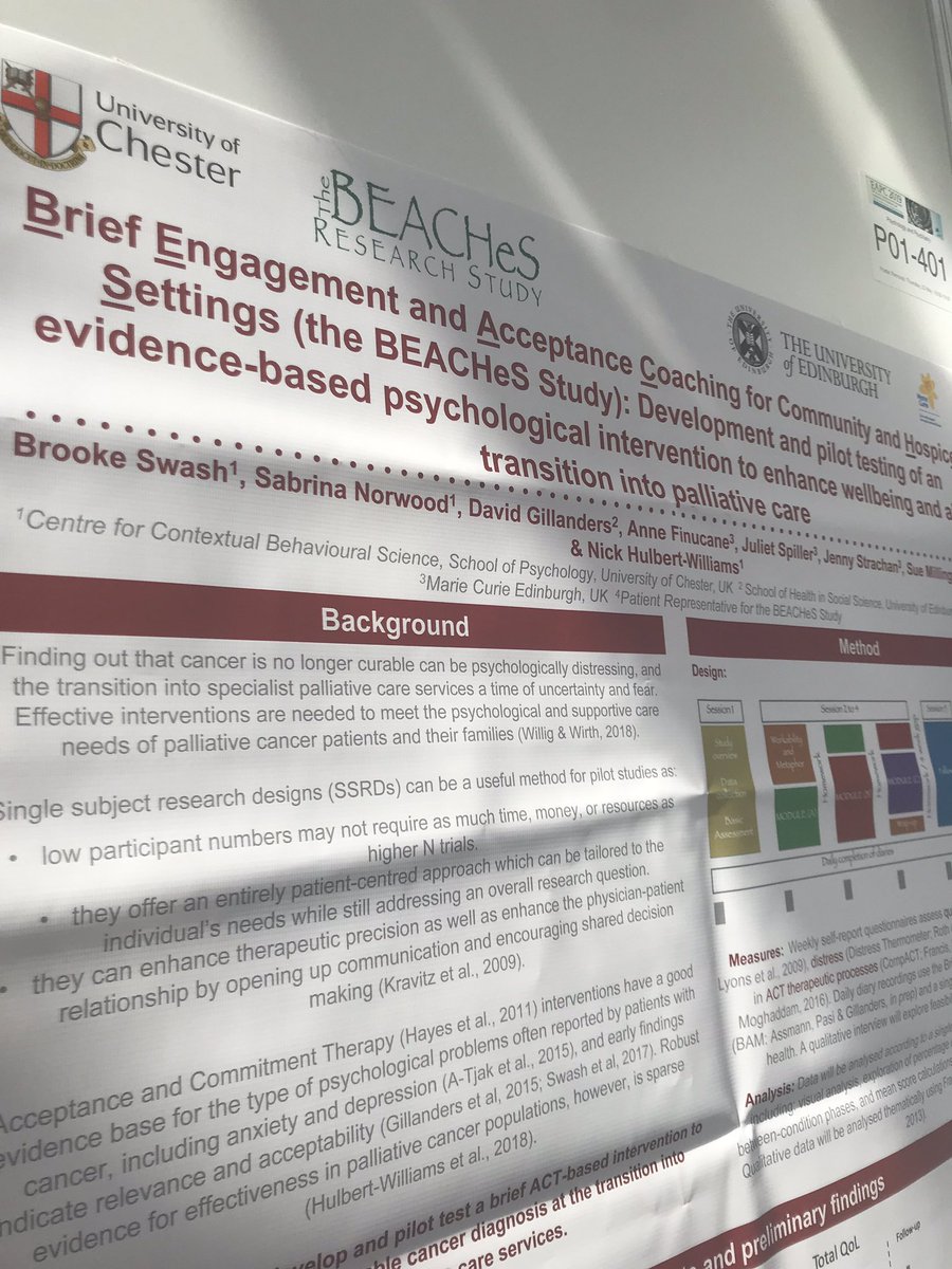 Delighted to be at #eapc2019 representing the BeACHeS study! <a href="/UoCPsych/">UoC Psychology</a>