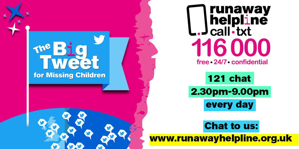 missingpeople's tweet image. Our @RunawayHelpline is open all day, every day, for any child or young person who is #missing or thinking of running away from home.❤️ We're also online to chat from 2:30pm each afternoon &amp;gt;&amp;gt; misspl.co/XpYr50untjb #FindEveryChild