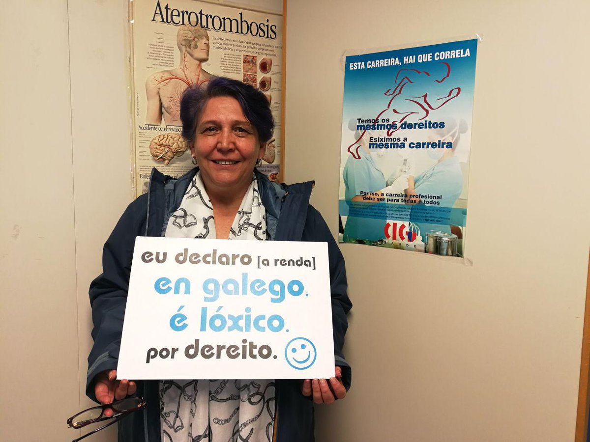 afnlg's tweet photo. Yolanda Dominguez Gallego, médica rural en Vilardevós, Ourense, elixe #engalego para a declaración da renda.
 Graciñas Yolanda https://t.co/eE4TZYXsHq