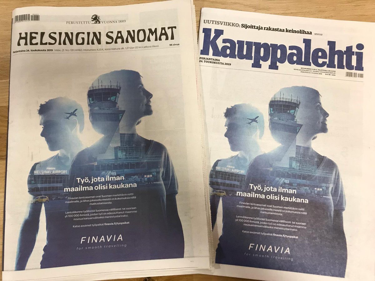 Teemme työtä, jolla on merkitystä. 

Jokainen päivä.

#Finavia #smoothtravelling