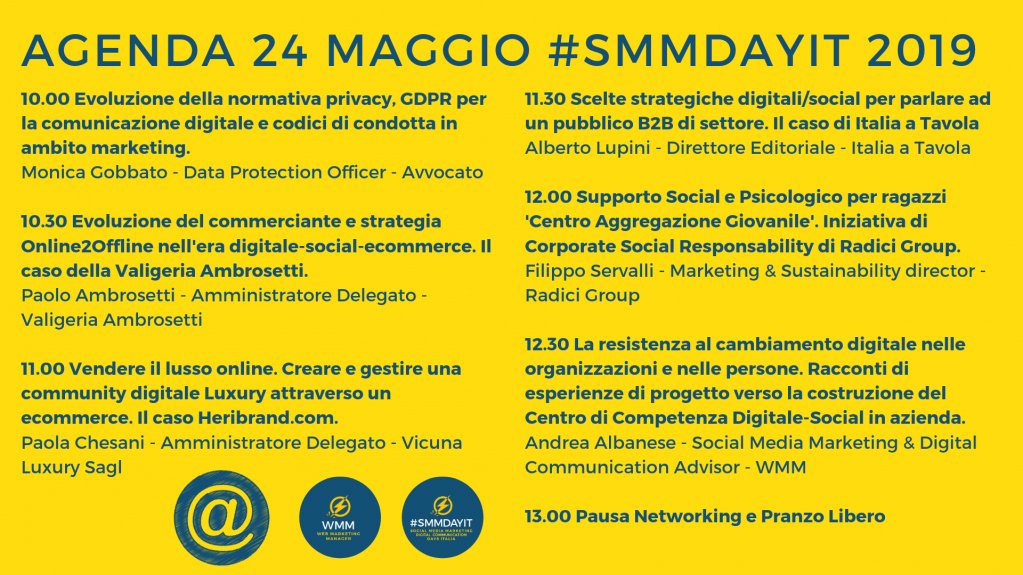 FlashAndrea's tweet photo. #SMMdayIT LAST DAY! 
Ecco l'agenda di oggi: https://t.co/zSpyNn8iQY