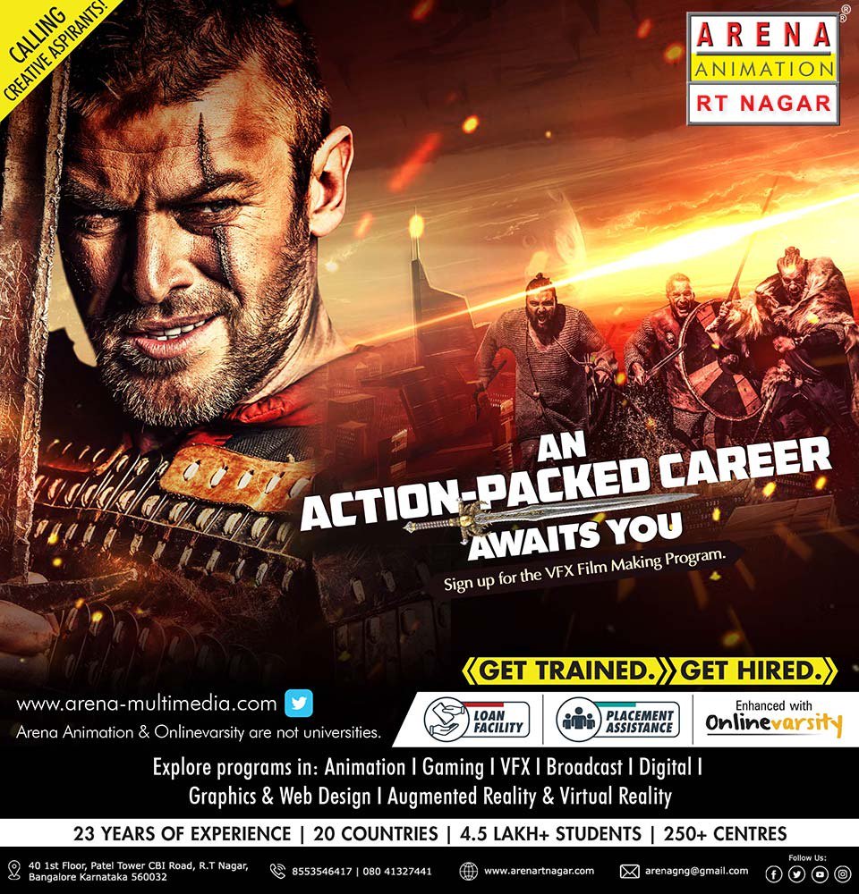 ArenaRTNagar1's tweet photo. Join The 100% Job Oriented Courses From Arena Animation

➡️ 𝗖𝗼𝘂𝗿𝘀𝗲𝘀 𝗢𝗳𝗳𝗲𝗿𝗲𝗱 ⬅️
✔️ 3D Animation &amp; Visual Effects
✔️ Graphic &amp; Web Design
✔️ Audio &amp; Video Editing
✔️ https://t.co/OBr5bqDXVx  in Graphics &amp; VFX from Jain University
✔️ Digital Marketing
#Animation https://t.co/Oh1dBomhxC