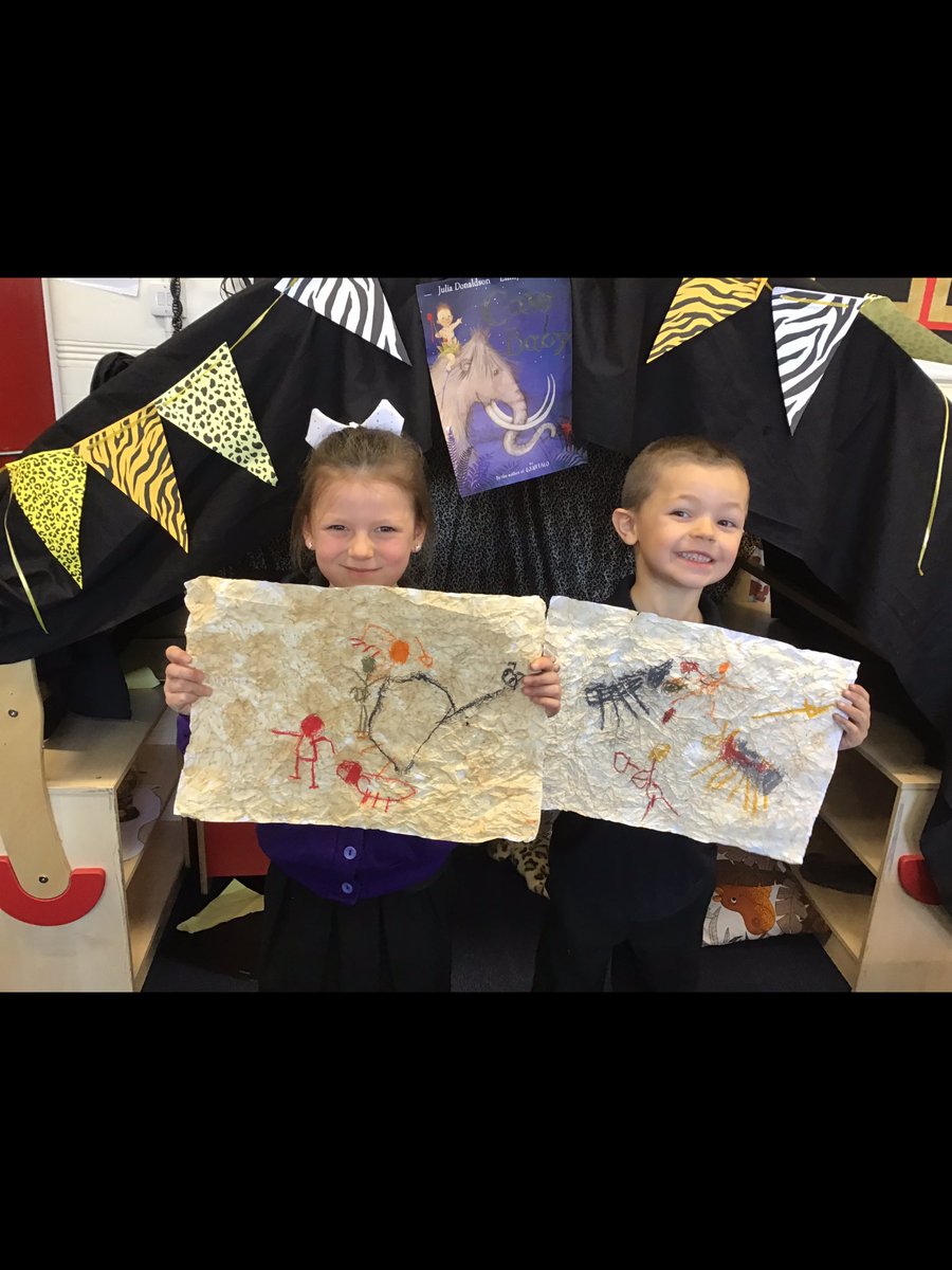 QuayEYFS's tweet image. What a half term! Our core curriculum and talk for writing book has been Stone Age and we have enjoyed every second. From acting out our story, writing Stone Age menus, discovering exciting animals and creating cave paintings and clay huts.#inspiredfromstarttofinish @QuayHead