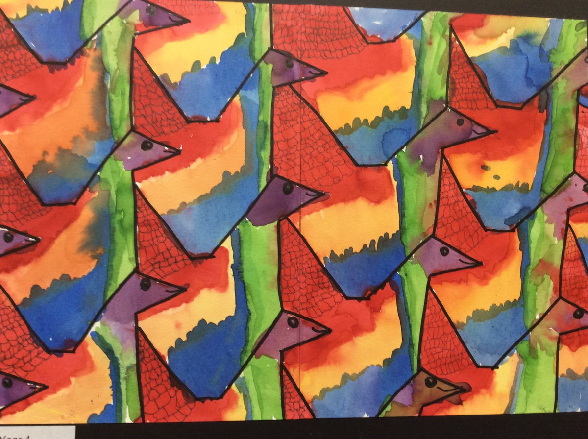 GladwinPrimary's tweet photo. Wow look #art #celebrations @GladwinPrimaryArt Exhibition.For 7 days we will share a different year groups mathematical #art . Day 6 is Year Fours's learning inspired by #Escher π #LovePeterGladwin #creativitiy #EdArt #EdMaths #growthmindset #resilience #art #ArtsEd https://t.co/Gbw9KxDI4f