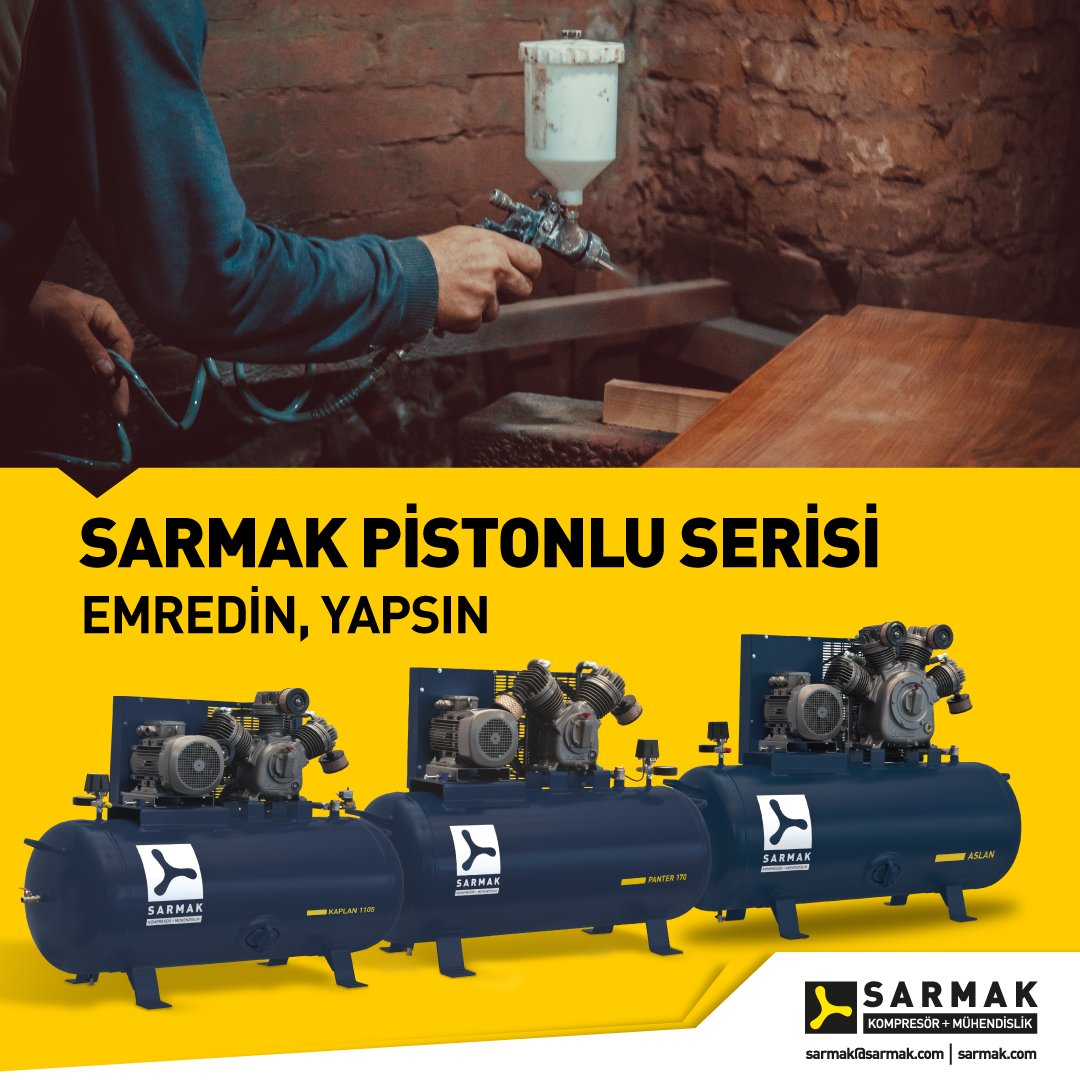 SARMAKKOMPRESOR's tweet photo. Sarmak kalitesiyle üretilen, elektrikli Pistonlu Kompresör Serisi tüm gücüyle uzun yıllar verimli çalışmaya hazır
#sarmakkompresör #pistonlu #güçlüişletme #verimlİ #basınclıhava #doğruçözüm
https://t.co/SdOuA7CMaj https://t.co/1sokGB0YEY