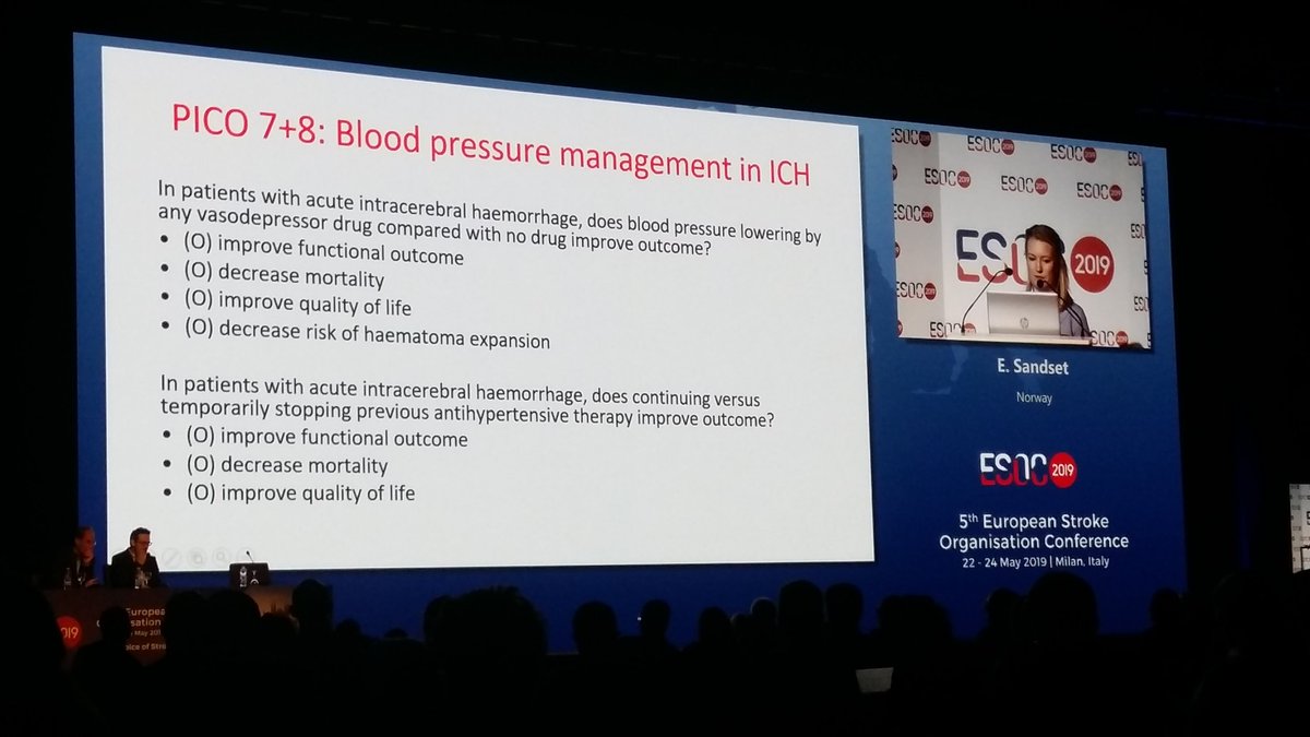 ESOstroke's tweet photo. Blood pressure management in ICH #ESOC2019 the working group is still working on these recommendations #ESOGuidelines https://t.co/FBJF3AdLGH