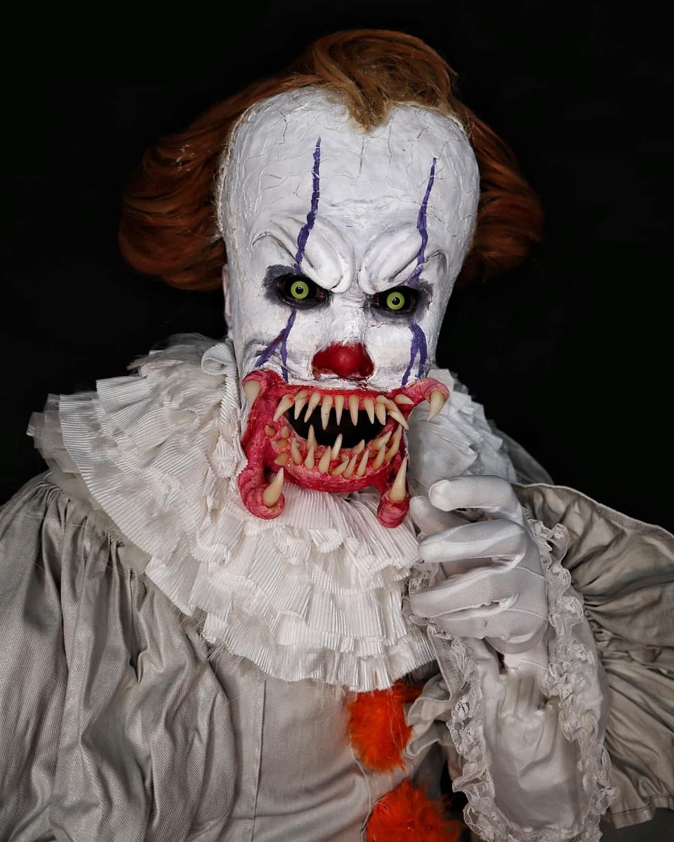 Pennywise makeup inspired from the Unit 70 Studios Pennywise Animatronic Pr...
