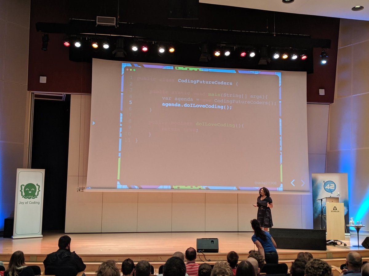 mschilling's tweet image. Joy of Coding conference is kicking off with @techgirl1908 #JoyOfCoding