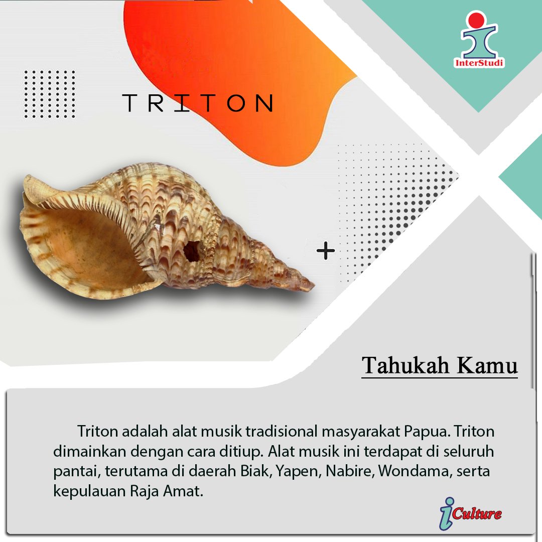 #photooftheday #instagood #instadaily #fakta #informasi #tahukahkamu #interstudi #budaya #tradisi #culture #nusantara #tbt #art #musik #jakarta #indonesia #triton #papua