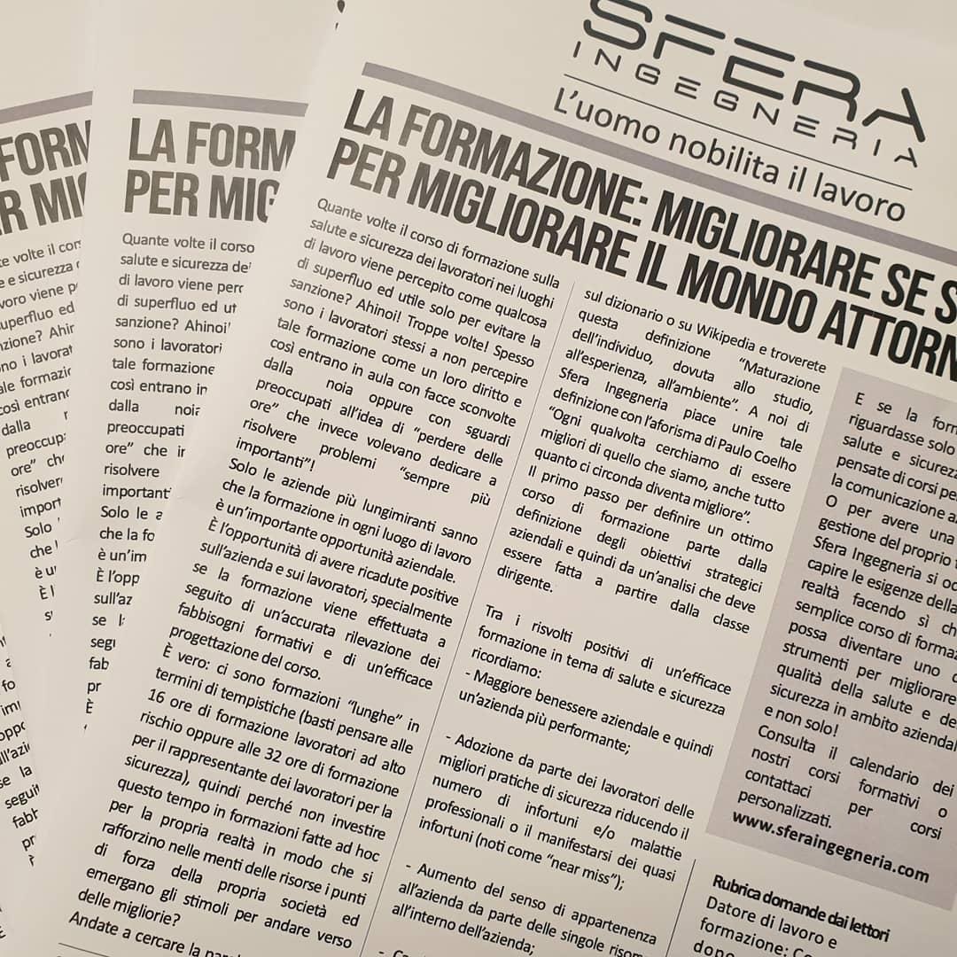 SferaIngegneria's tweet photo. News, consigli, un cruciverba a tema... ecco il giornalino di @sferaingegneria! Una novità pensata per intrattenere gli iscritti ai nostri #corsi nell'attesa di inizio della #formazione. #sicurezzasullavoro https://t.co/ybyqguP8Bj