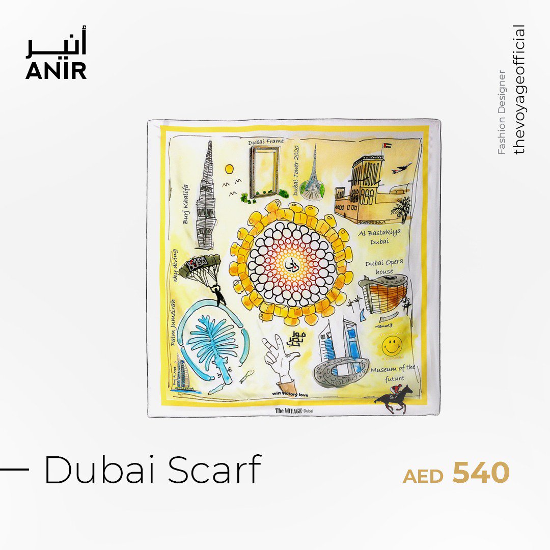 AnirFashion's tweet image. DUBAI Scarf By The Voyageo Official 
Price: AED 540
anir.com  - Marketplace for Fashion Designers

#scarf #digitalprint #printedscarf #silkscarf #fashiondesigner #TheVoyageOfficial #anir #girlsfashion #infashion #instamoment #dubaifashion #fashiondubai #uaefashion