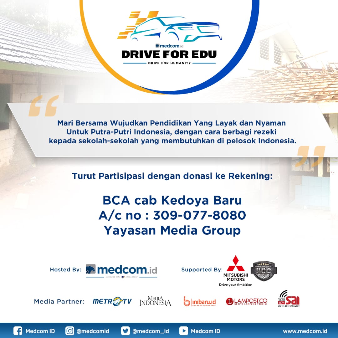Metro Tv A Twitter Ikuti Kegiatan Donasi Pendidikan Drive For Edu Kamu Bisa Menyalurkan Donasi Ke Yayasan Media Group Melalui Rekening Bca Cab Kedoya Baru A C No 309 077 8080 Bantuan Kamu Akan Kami