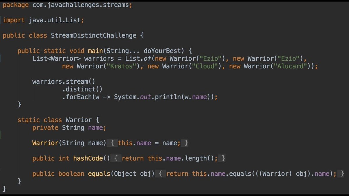 RafaDelNero's tweet image. Go deep into the @Java core concepts and make your code better.
#JavaChallengesVideos #Streams
Can you take this #Streams challenge right? Try it out:
youtu.be/xYUE665GTc8