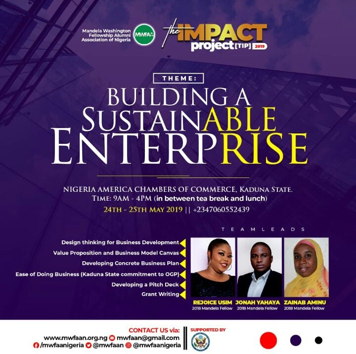 YaliKaduna's tweet photo. All set for The Impact project, 2019 organized by @WashFellowship @MWFAAN 2018, Kaduna Chapter  themed " The New Entrepreneur". At Secretariat of Nigerian - American Chamber of Commerce  and Industry, Kaduna.
#TIP2019 
@YALINetwork @WashFellowship @USEmbassyAbuja @MWFAAN https://t.co/jnzLCgPiCx