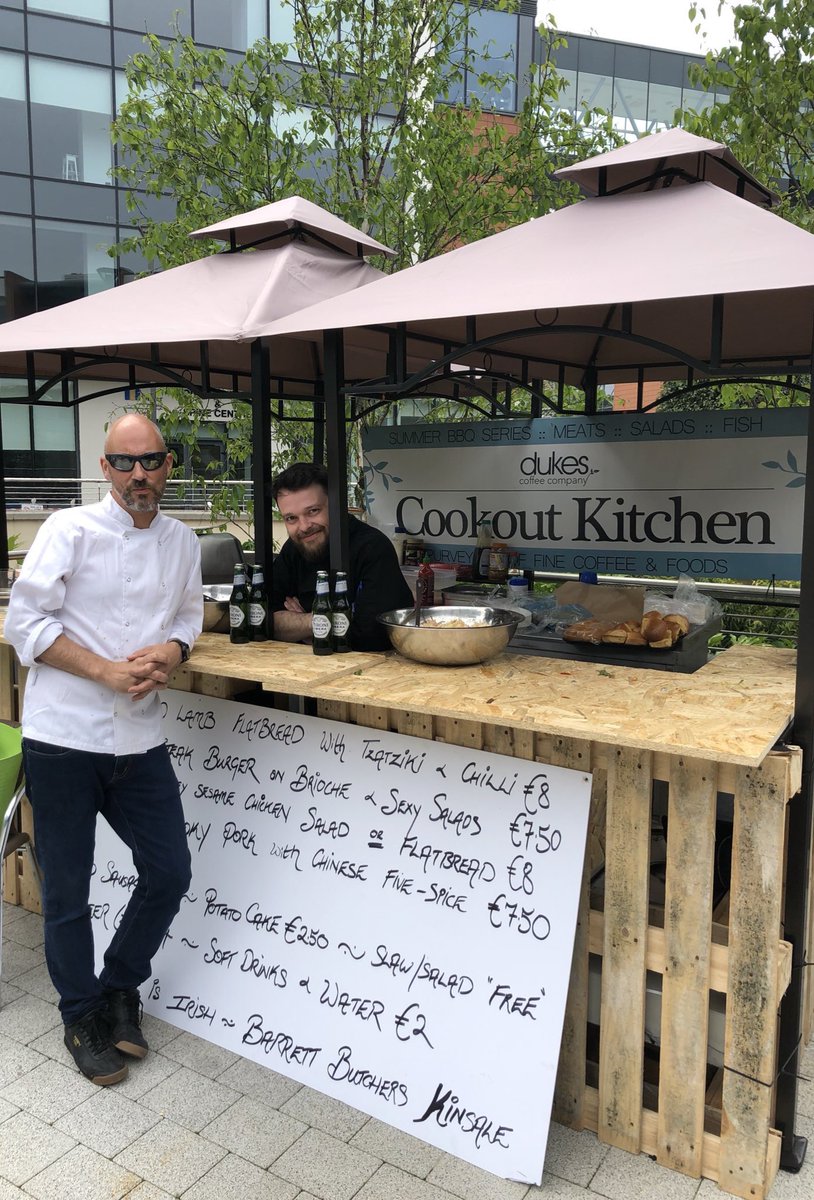 dukescoffeeco's tweet photo. #Friday is #bbq day ....... lunchtime #cookout from noon. Quality local meats &amp; sexy salads...... #halfpoundburgers #beefbrisket #monkfish #lambflatbread #porktenderloin https://t.co/VC5gglyytf