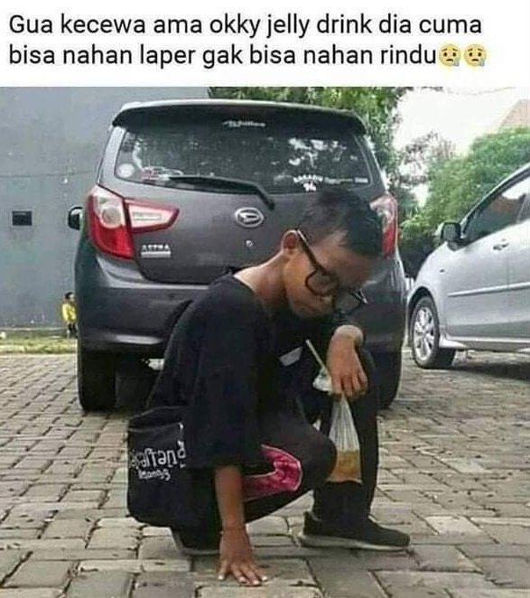Abis minum jelly drink lanjut puasa sampe magrib ya tong..