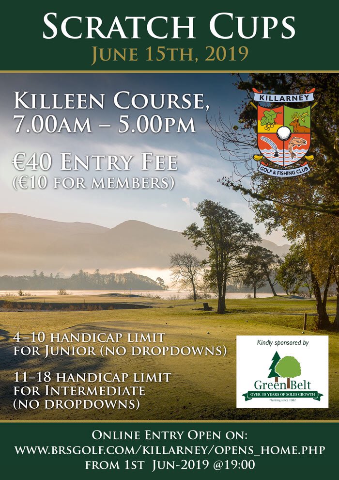 killarneygcmen's tweet photo. Junior &amp; Intermediate Scratch Cups at @KillarneyGolf on Saturday 15th June. Kindly sponsored by Greenbelt https://t.co/NPbVvupYL5