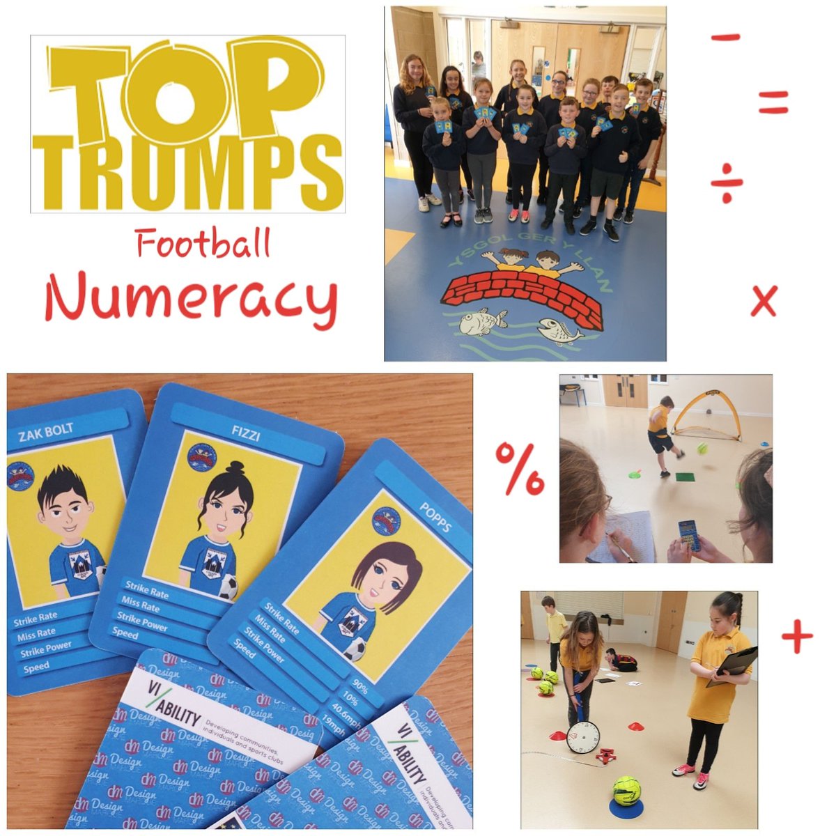 The Football Numeracy program run <a href="/ysgolgeryllan/">Ysgol Ger Y Llan</a> has been a success in tackling pupils confidence/motivation when using maths. Look at these Top Trump cards designed by the pupils and created by Design Marque.
⚽️🔵🏫📚😀
<a href="/FAI_MTAC/">More Than A Club</a> <a href="/Vi_Ability/">Vi-Ability</a> @FDMWestwales 
#Morethanaclub