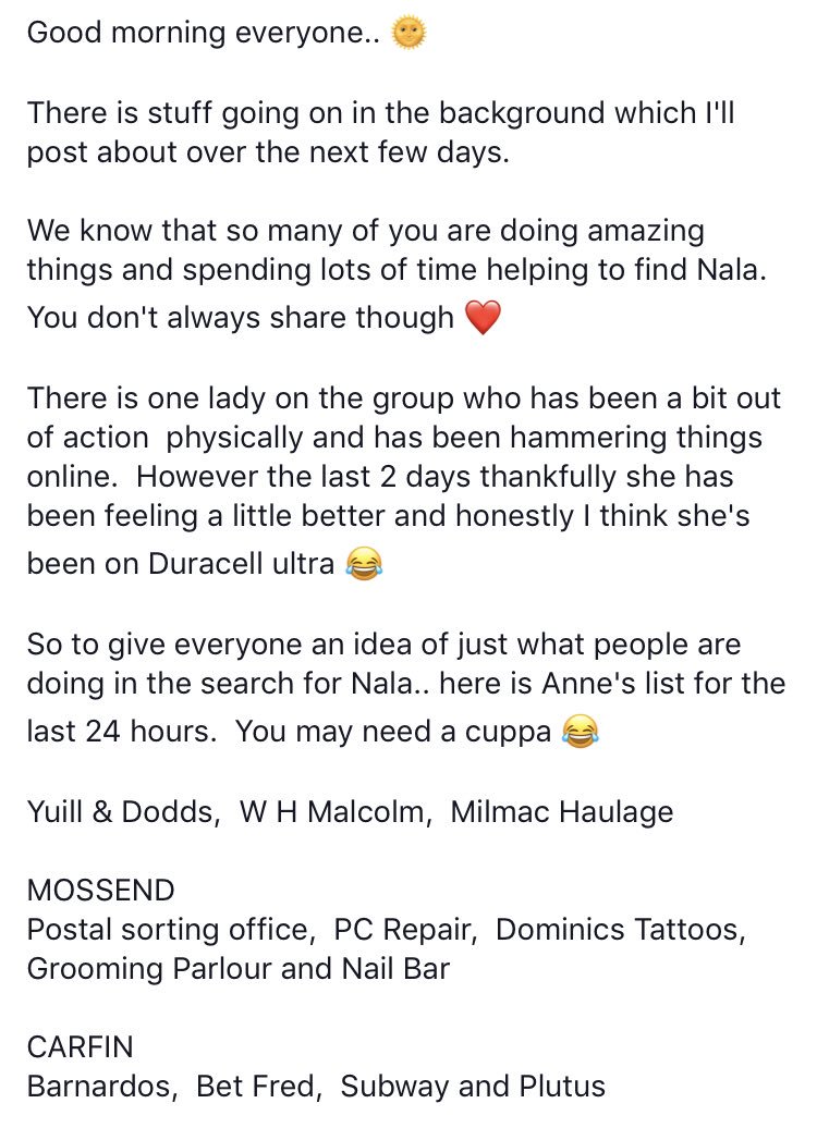 HelpFind_Nala's tweet photo. #Day68 another weekend approaching. Another weekend wondering where Nala is.. a lot of things going on in the background but one lady who has been amazing with #HelpFindNalas story is @crafty_coo she has supported nalas mummy &amp; family since day 1 ❤️ https://t.co/3yM7GzC7AL