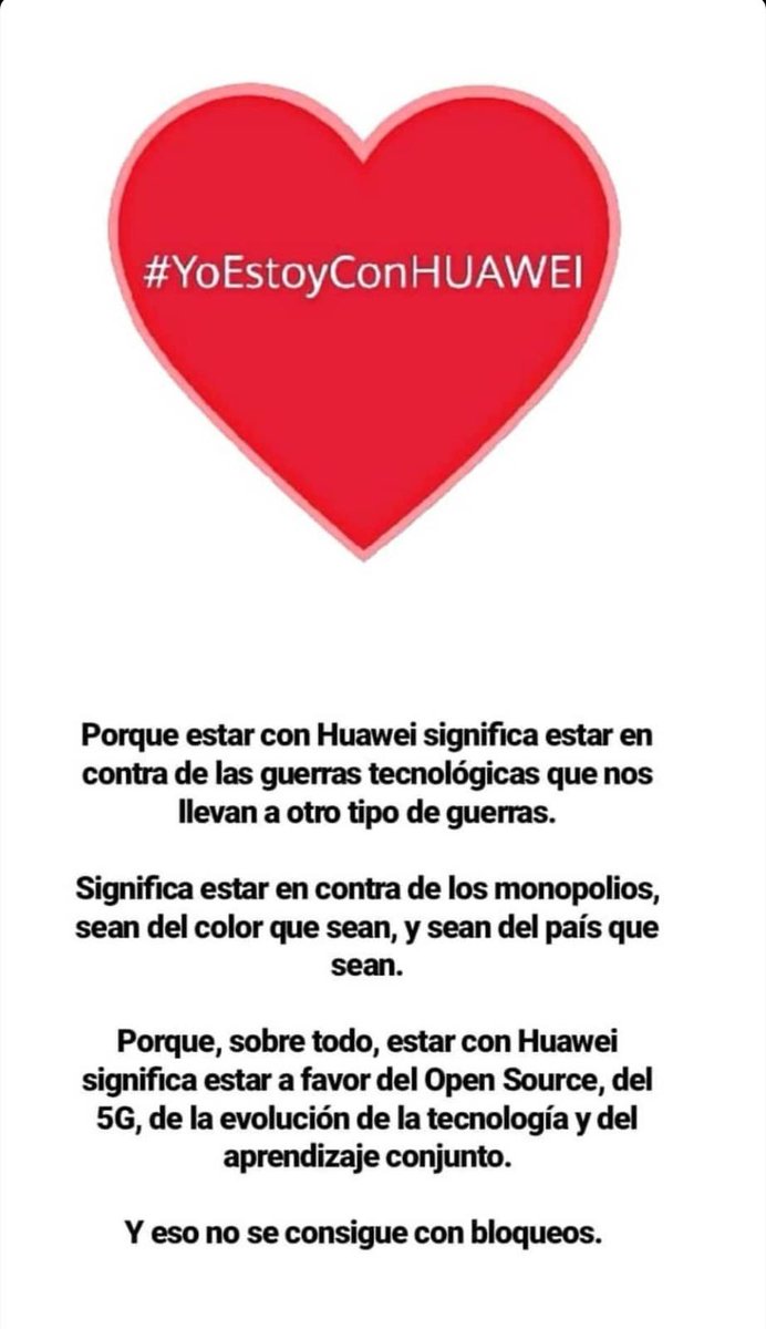 maribelvillafr1's tweet photo. #YoEstoyConHuawei y con las personas q cada día se esfuerzan y dan lo mejor de sí. https://t.co/mb1iX22lTE