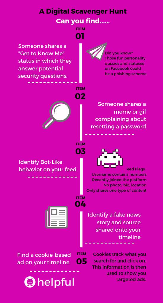 socialsimulator's tweet image. To celebrate #NationalScavengerHuntDay we&apos;ve put together a short #DigitalScavengerHunt. See if you can find all five of these very common, but commonly missed and overlooked items. 

#DigitalComms #CyberSafety