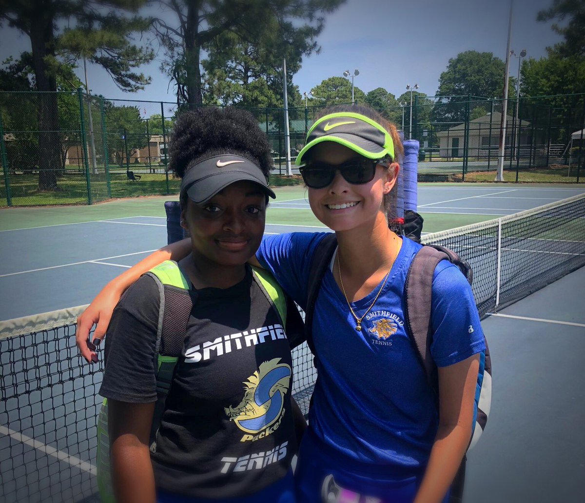 shsabc's tweet photo. Class 4 Region A Doubles Champions! Congratulations to Storm Ogle and Brianna Hill for their 7-5 6-2 triumph over Ilardi/Cawthon (Warhill) https://t.co/OZQPP3VJ5Q