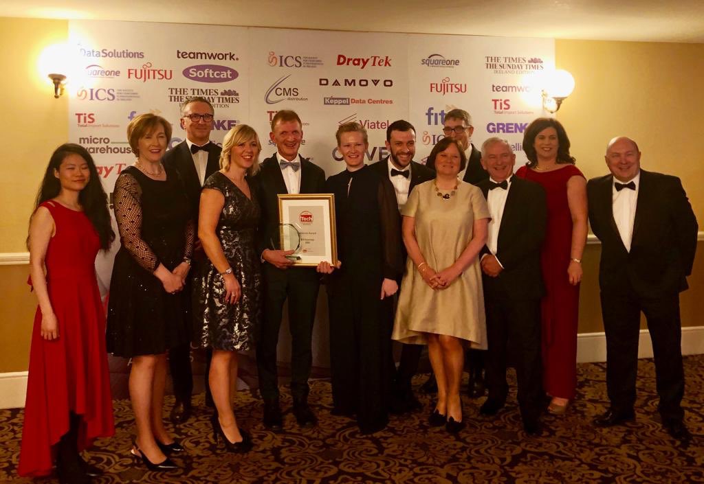 BillKearneyI's tweet photo. Delighted with IBM winning the Hibernia award last night for contribution to tech and society in Ireland. #TechEx19 ⁦@ibm_in_ireland⁩ ⁦@FingalChamber⁩ https://t.co/iIPQJrcXt3