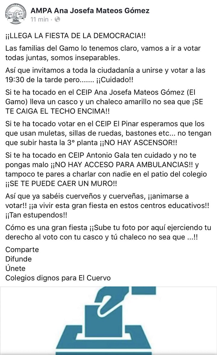 escuelasdecalor's tweet photo. Cuando las familias se agrupan para defender su bien más preciado y a sus escuelas públicas, hasta en la fiesta de la democracia van juntas. https://t.co/I8BKSVNA8A