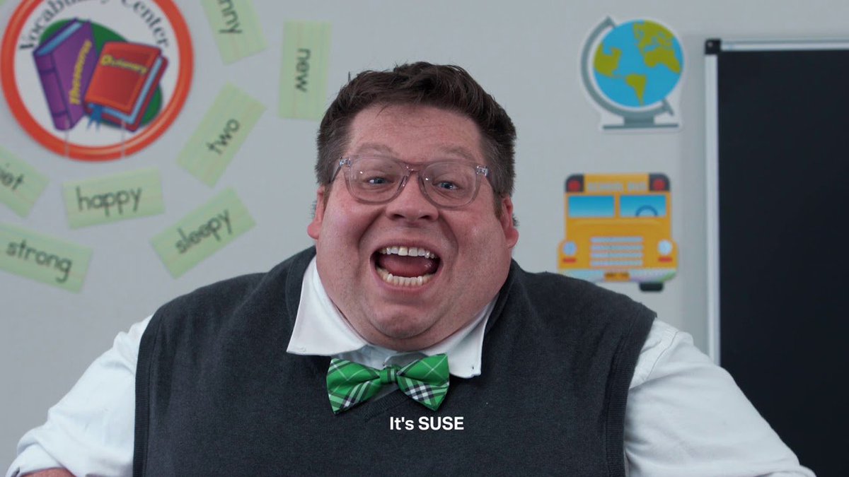 SUSE's tweet photo. Repeat after us: S-U-S-E... Our name has been pronounced in many unique ways. We've made it easy for you will a music lesson. Watch it now. https://t.co/E9UNcKXJBa https://t.co/G7ZIsr7nG2