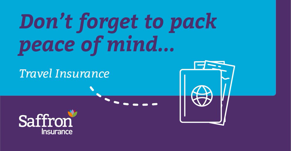 SaffronInsure's tweet photo. Don’t forget to pack peace of mind... travel insurance from Saffron. https://t.co/UTKAc6r1ta