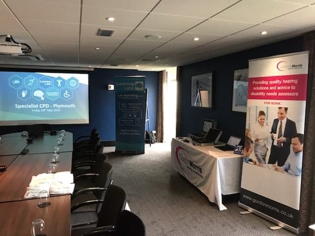 GordonMorrisLtd's tweet photo. Today we are in Plymouth! Supporting @TheLearningLabs with sound enhancement equipment &amp; demonstrating Roger Assistive Listening Devices  #CPDRevPlymouth #DSA #Roger #hardofhearing #Phonak #learninglabsuk https://t.co/CNOx8xXv2H