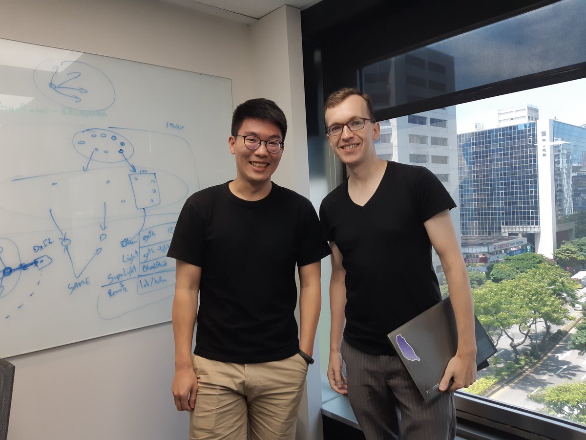 diode_chain's tweet photo. Thanks to Taiwan's BlockTrend media podcast host Astro Hsu for visiting us at the Taipei office today! Our CTO @DominicLetz and software engineer Peter @alk03073135 really enjoyed having stimulating discussions with you! #Blocktrend #blockchain #區塊勢 https://t.co/zWqKs1n2vt