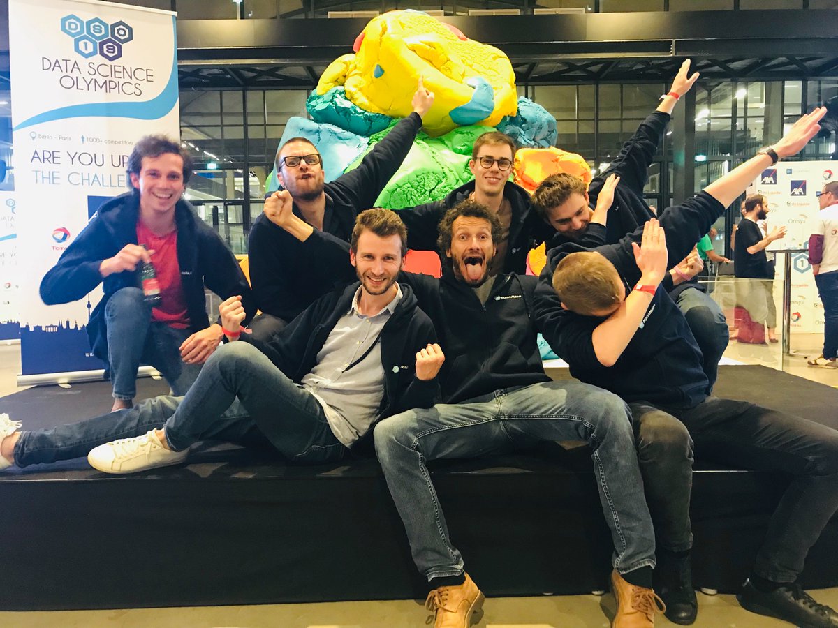 🥁Félicitations à notre équipe Data qui participait hier soir aux <a href="/dataolympics/">Data Science Olympics</a> à Station F <a href="/joinstationf/">STATION F</a> !
🏆Mention spéciale à <a href="/romainayres/">Romain Ayres</a> qui a remporté le 1er prix et à <a href="/jacquespeeters/">Jacques</a> qui est arrivé à la 7e place🚀
<a href="/ManoMano_FR/">ManoMano_FR</a> #data #COMPETITION #boldness #ingenuity