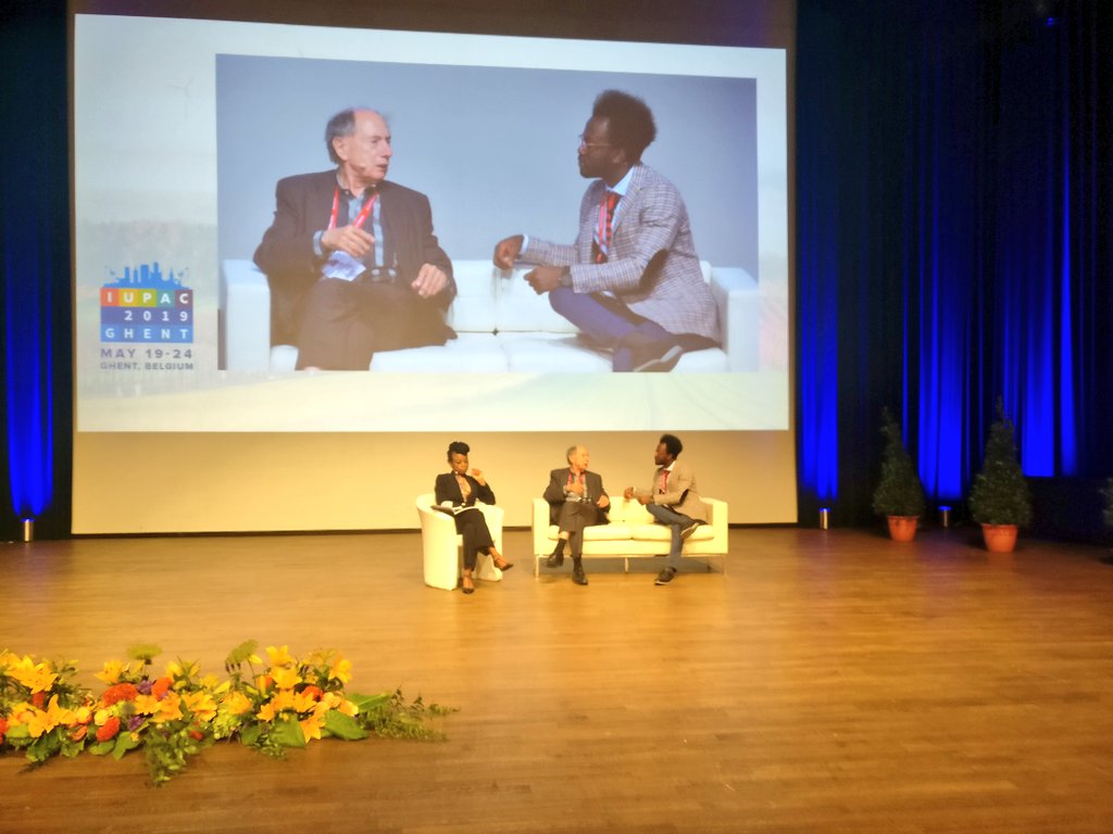 "To succeed in agriculture and life science you need critical thinking and scientific understanding and that enforces passion", agree Marc Van Montagu <a href="/ResearchUGent/">Ghent University Research</a>, <a href="/VIBLifeSciences/">VIB</a> and <a href="/yemi_adeyeye/">Yemi Adeyeye</a> from <a href="/YPARD/">YPARD</a> #iupacNextGen