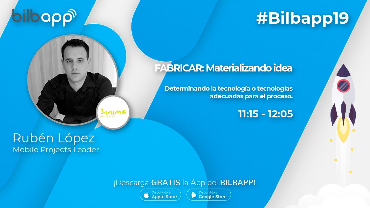 WeAreBilbapp's tweet photo. Ya tenemos a Ruben Lopez de @binimaDotCom
FABRICAR: Materializando ideas
#Bilbapp #Bilbapp19 https://t.co/0vnCqbU5CF