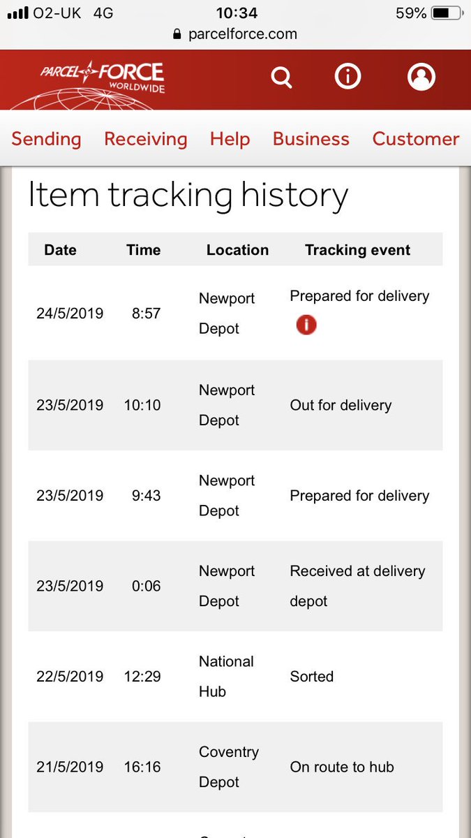 anditaff's tweet photo. @parcelforce my parcel seems to be going backwards... https://t.co/jO5vS7Zz0u