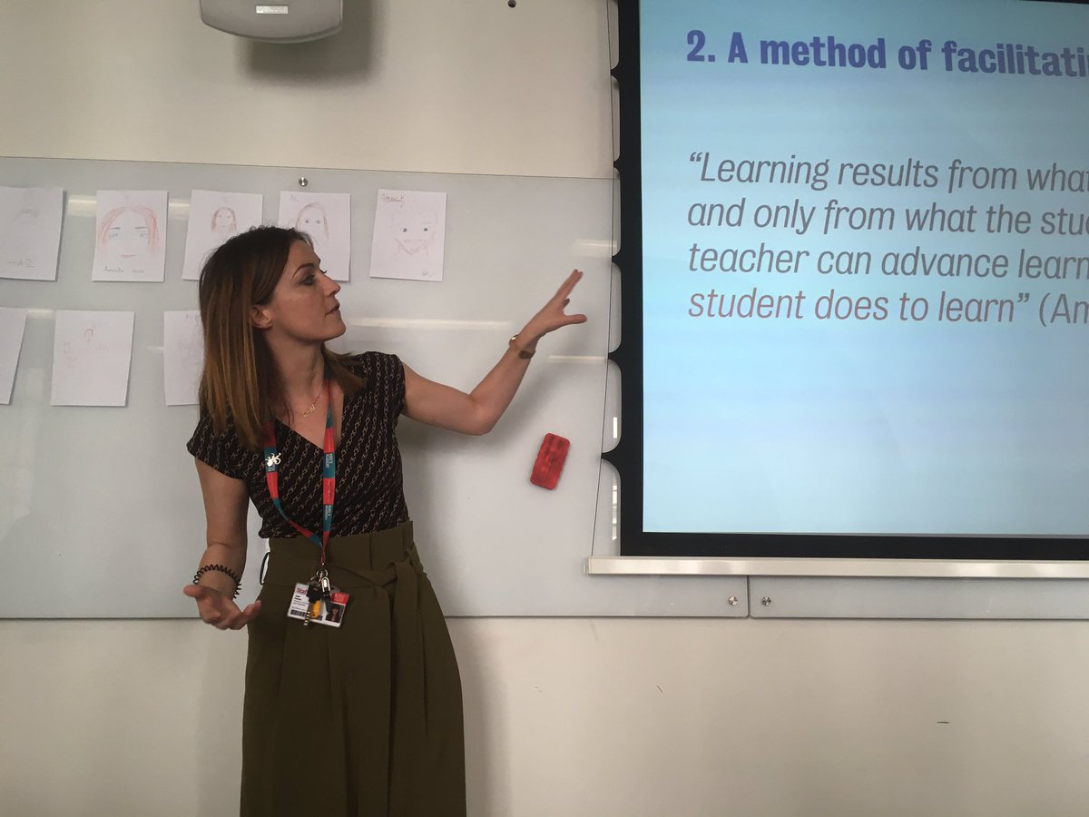 DrSallyEverett's tweet image. We are up and running @kingsbschool with our second Education Symposium and Jayne is now on talking active learning @kingsacademykcl . Love your portraits of each other too! Our #Cocreated class register! #education